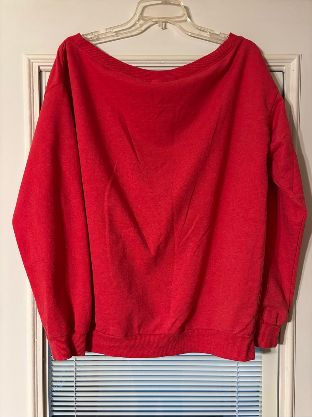 Disney Red Off-the-Shoulder Mickey Sweatshirt - Picture 5 of 10